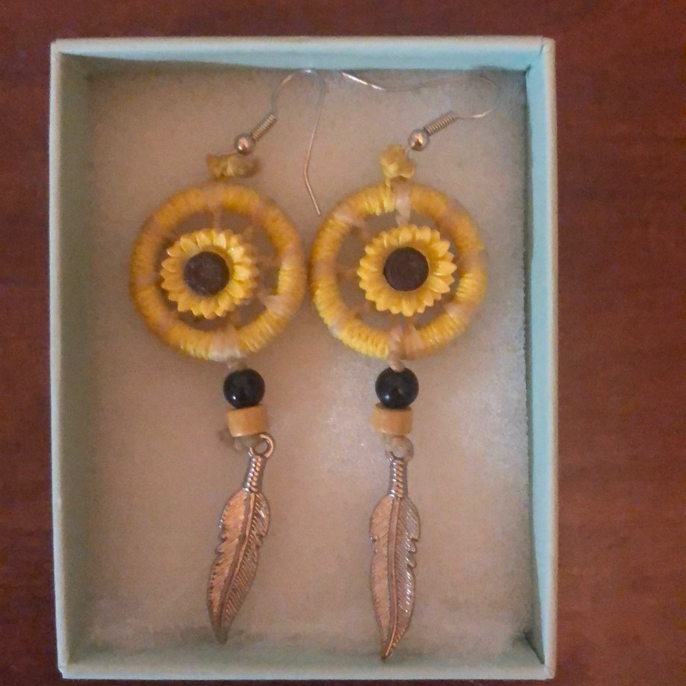 🌻boho sunflower earrings🌻